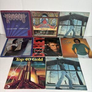 Vintage Vinyl Record Lot Of 9, Styx, Billy Joel, Corey Hart, Lionel Richie